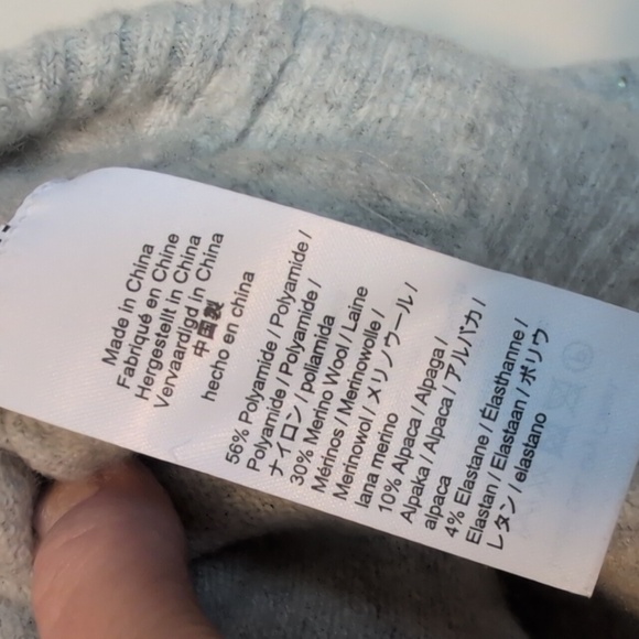 J. Crew V-neck Sparkle Cardigan in Supersoft Yarn, Heather Grey, Size M, EUC - Picture 3 of 10